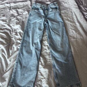 Abercrombie Kids high rise wide leg jeans